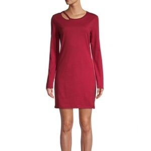 N: P BY N: PHILANTHROPY Francis Tee Dress in cranberry red Size XS new
